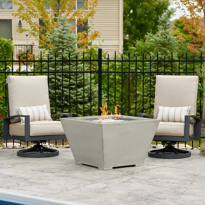 Cove Concrete Trapezoid Gas Fire Pit