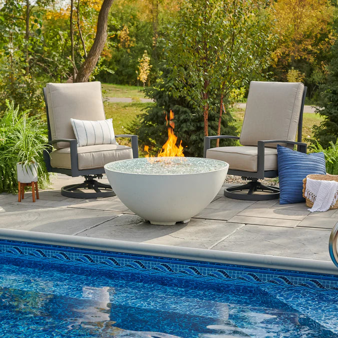 Cove Concrete Edge Gas Fire Pit Bowl 42"