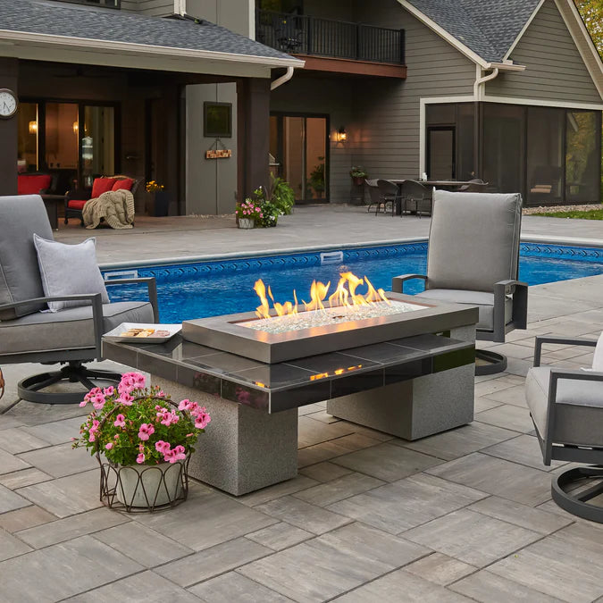 Uptown Black Linear Fire Pit Table