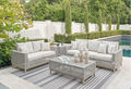 Seton Creek Outdoor Sofa and Loveseat with Coffee Table